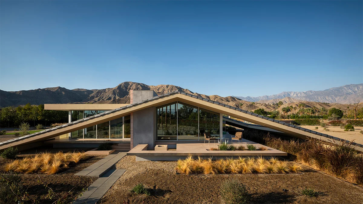 Palm Desert residential street mountain views Coachella Valley