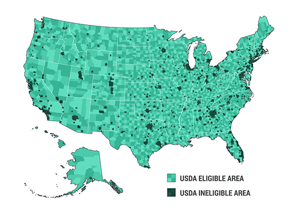 USDA Rural Eligibility Map Example