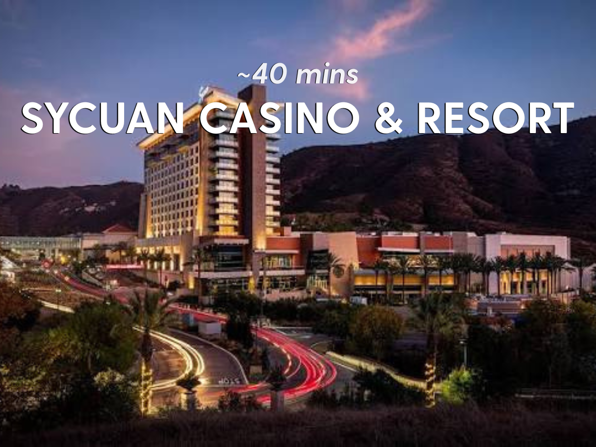 Night view of the Sycuan Casino and Resort.