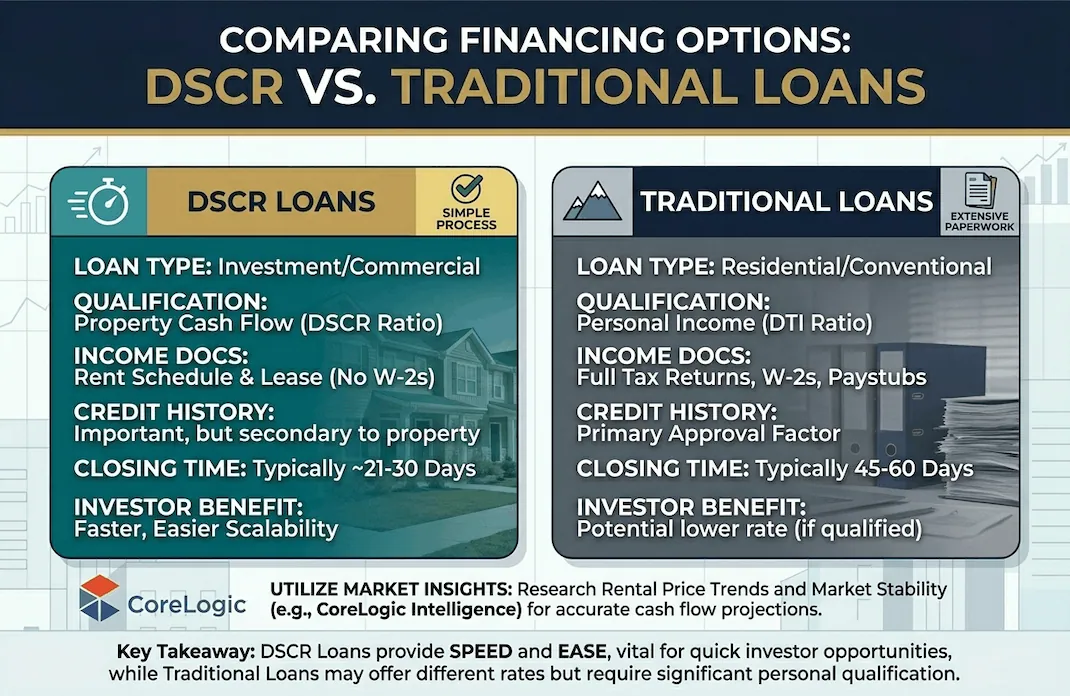 DSCR vs Traditional Investment Financing Comparison