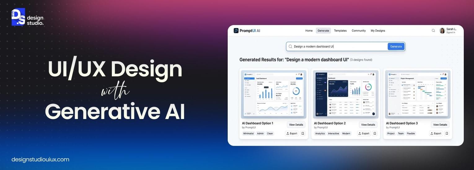 Modern AI dashboard with generative UI components
