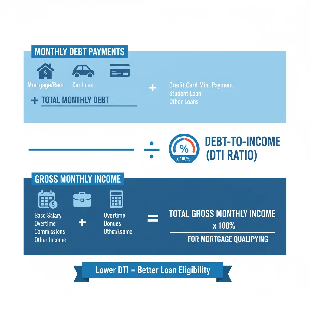 DTI Ratio Calculation Infographic