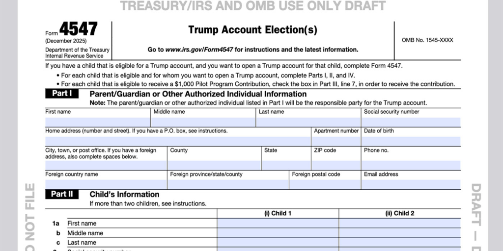 An IRS Form 4547 document mockup or screenshot illustrating the election process.