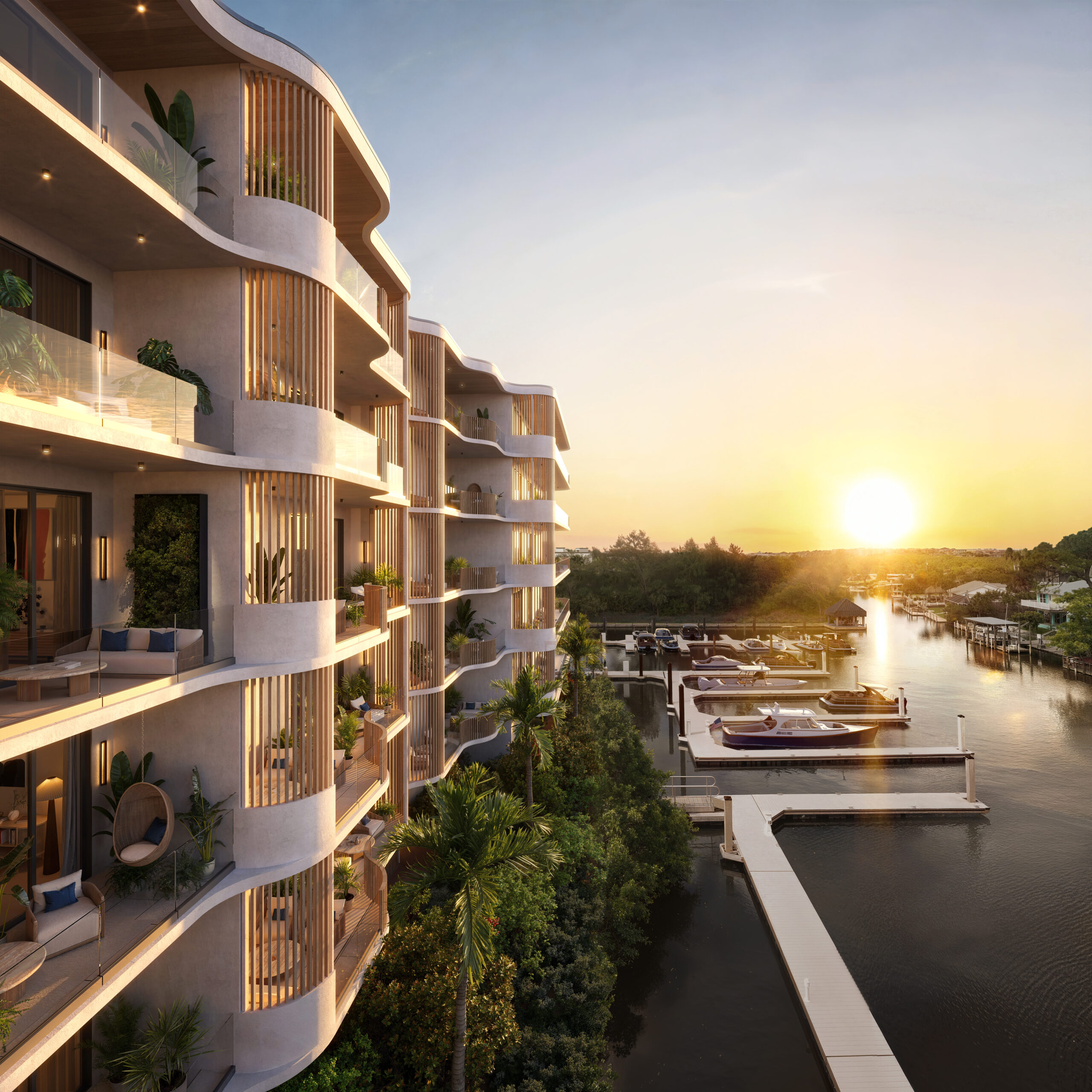 The Halcyon Residences Naples Florida waterfront rendering l