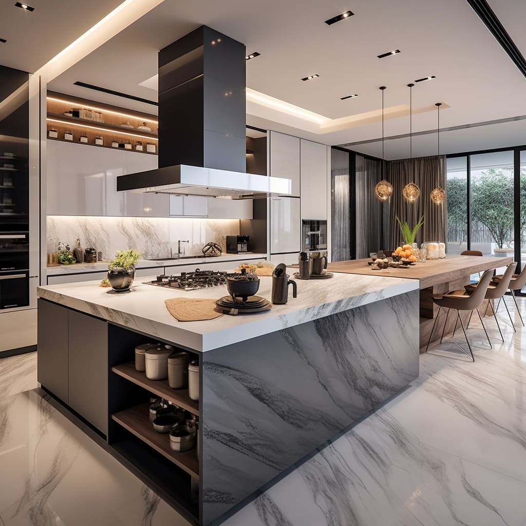 A modern interior kitchen renovation home value increase luxury design