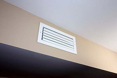 Close-up of an HVAC duct vent