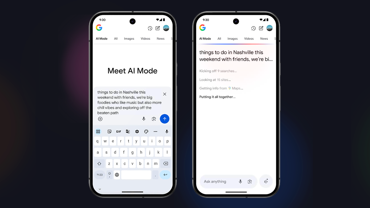 Google AI Mode local search interface