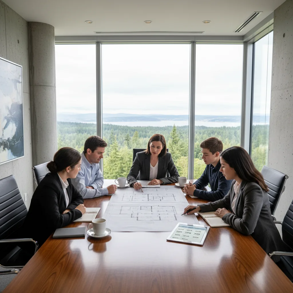 Financial advisor discussing mortgage options with clients