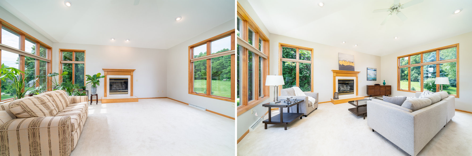 Modern interior lighting can transform a living room's feel