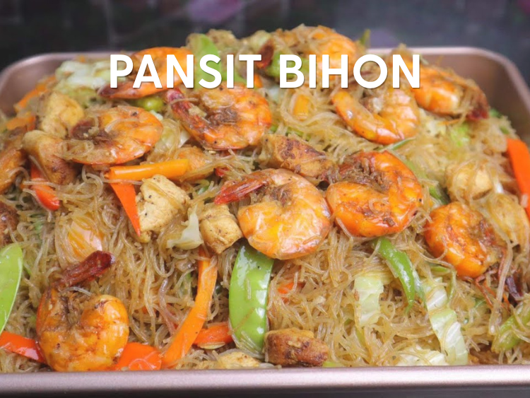 Pancit bihon with pork and shrimp in Rancho Penasquitos.