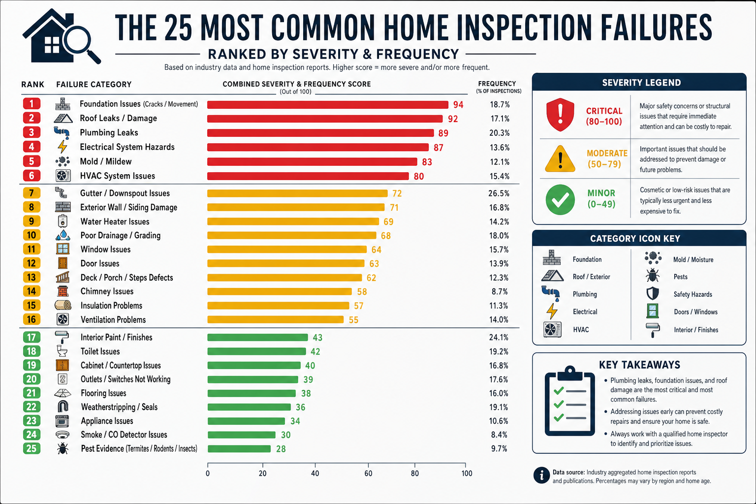 Common home inspection findings and safety defects