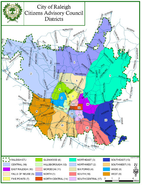 Map of Raleigh's best neighborhoods