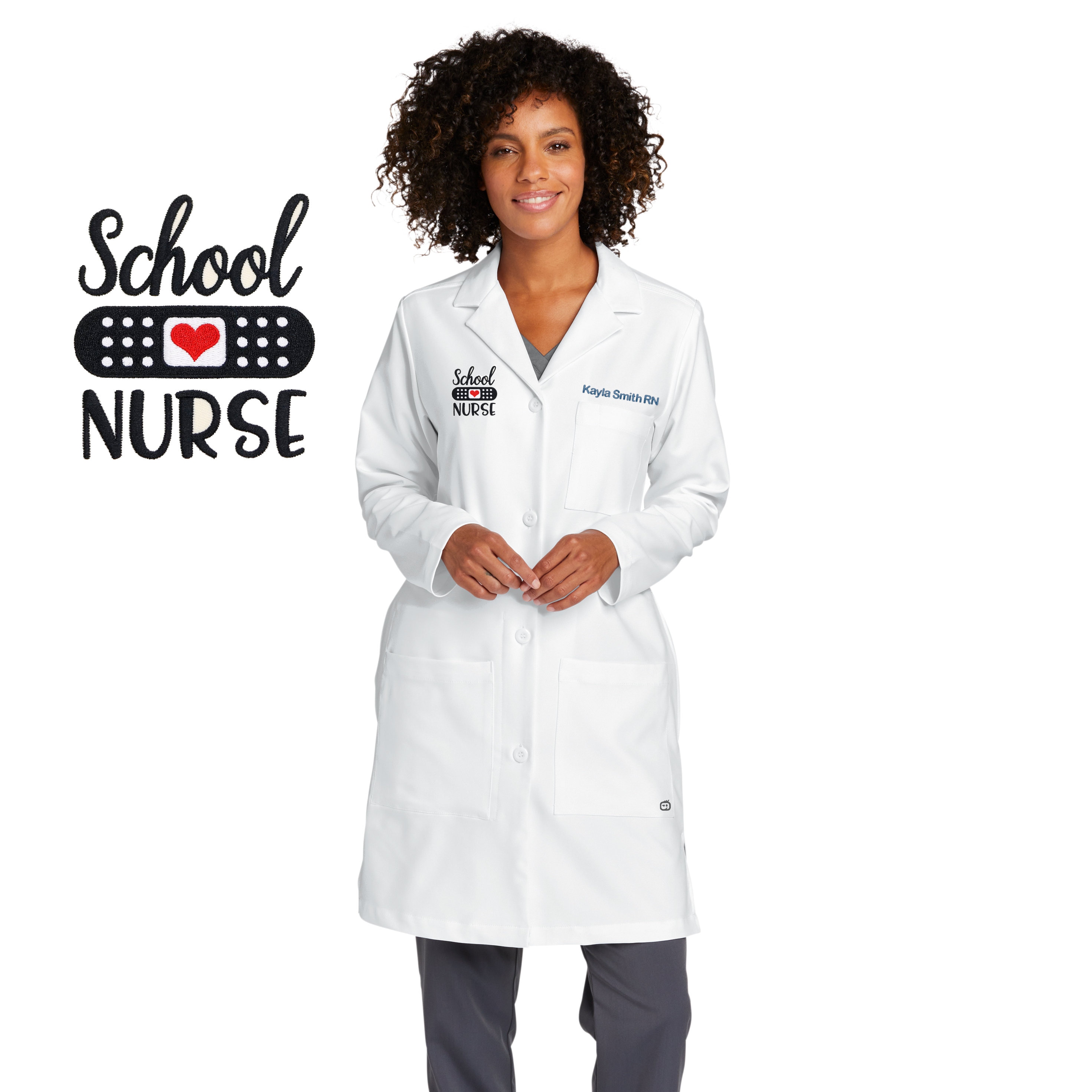 A medical professional in a white coat walking through a hospital hallway
