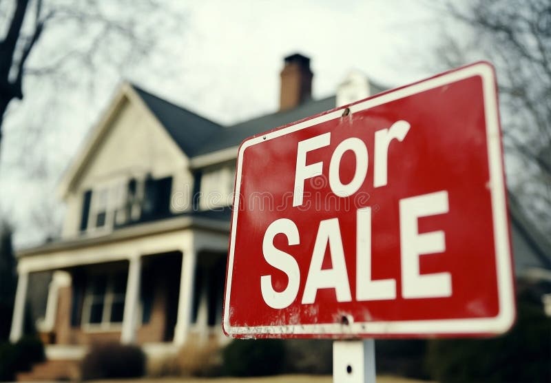 Homes on a tree-lined suburban street with for-sale signs, illustrating rising 2026 inventory