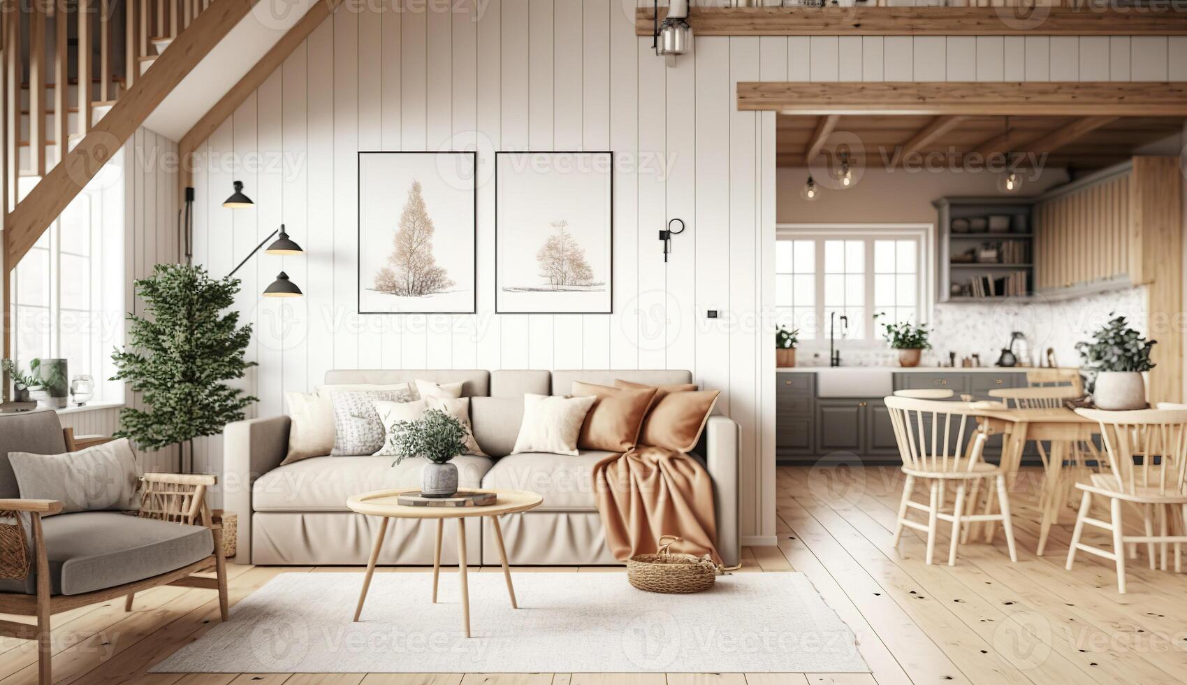 Cozy starter home interior
