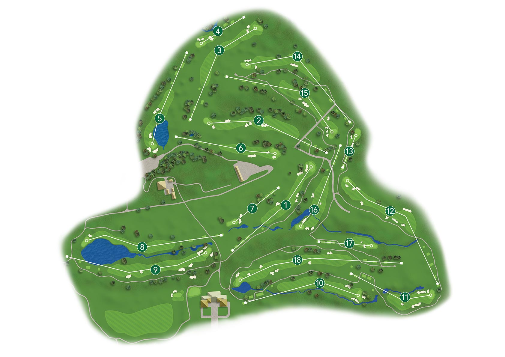 Strategic layout map of the Marco Simone course in Rome