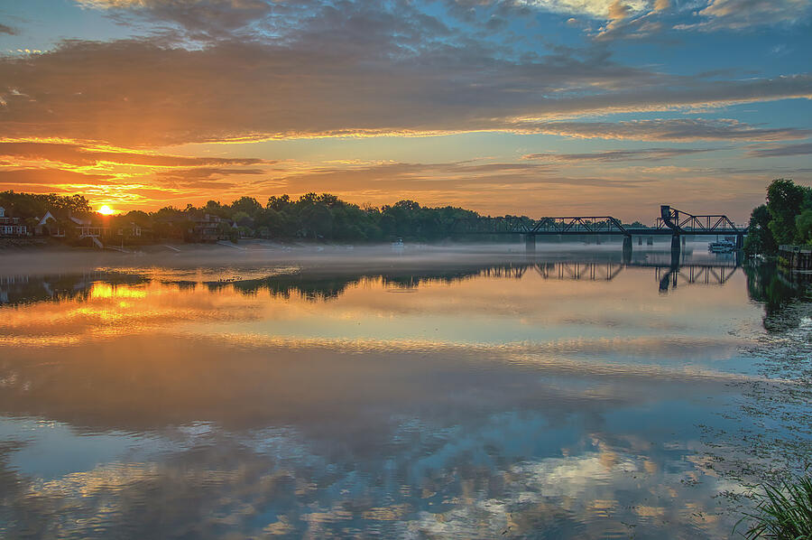 Sunrise over the Savannah River in Augusta