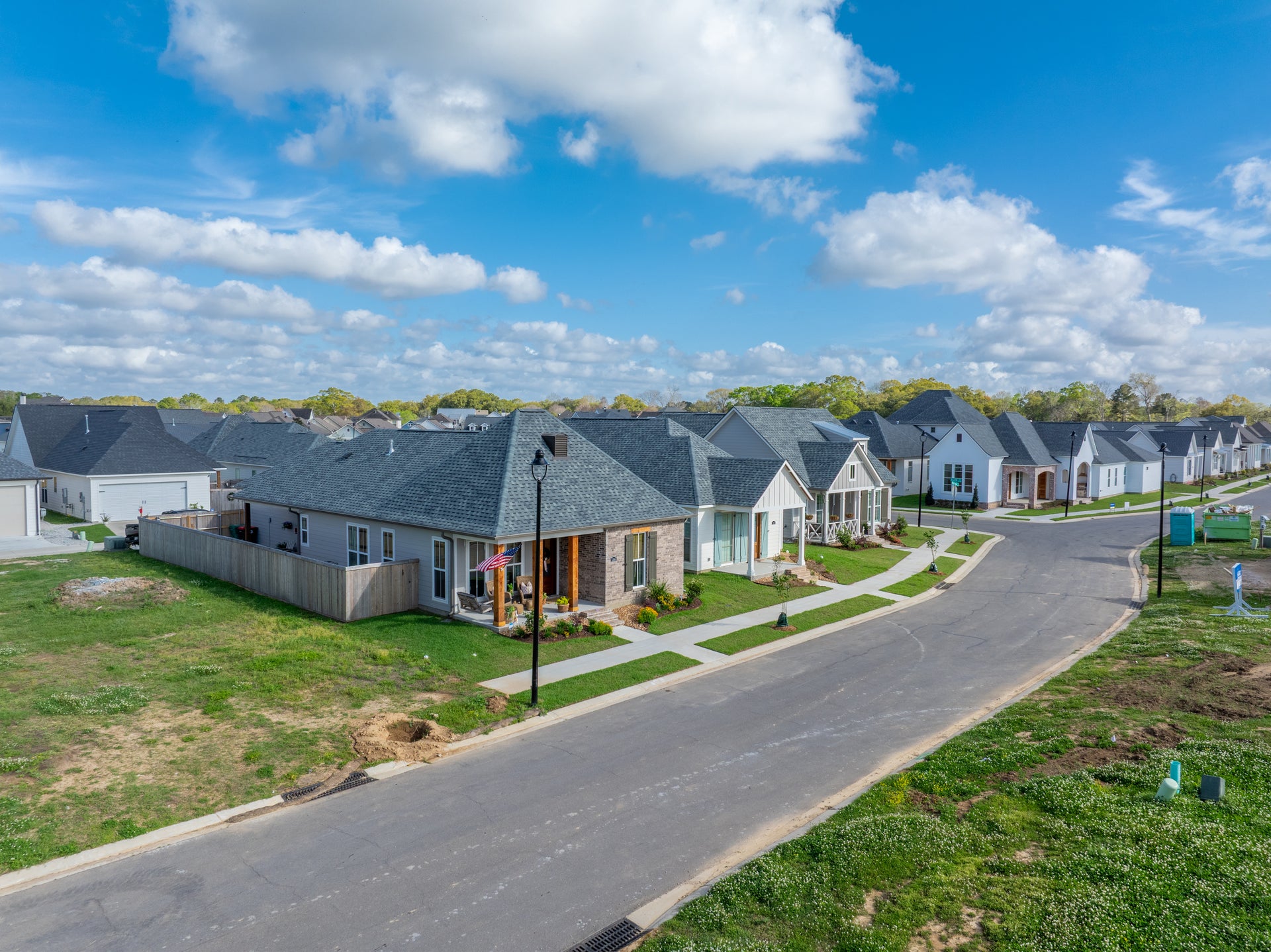 New suburban homes in Lafayette area
