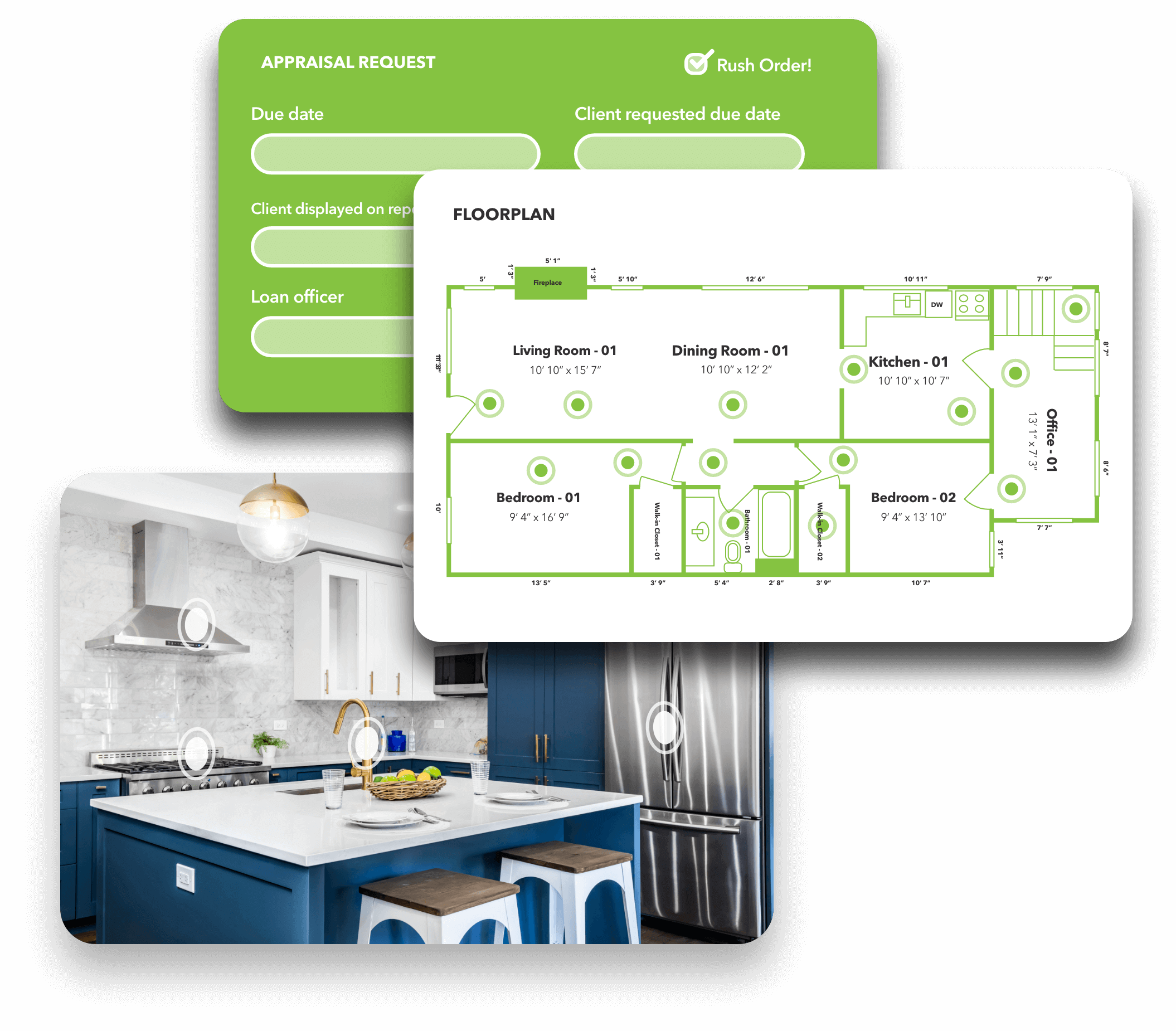 A home appraisal desktop valuation digital report on a screen