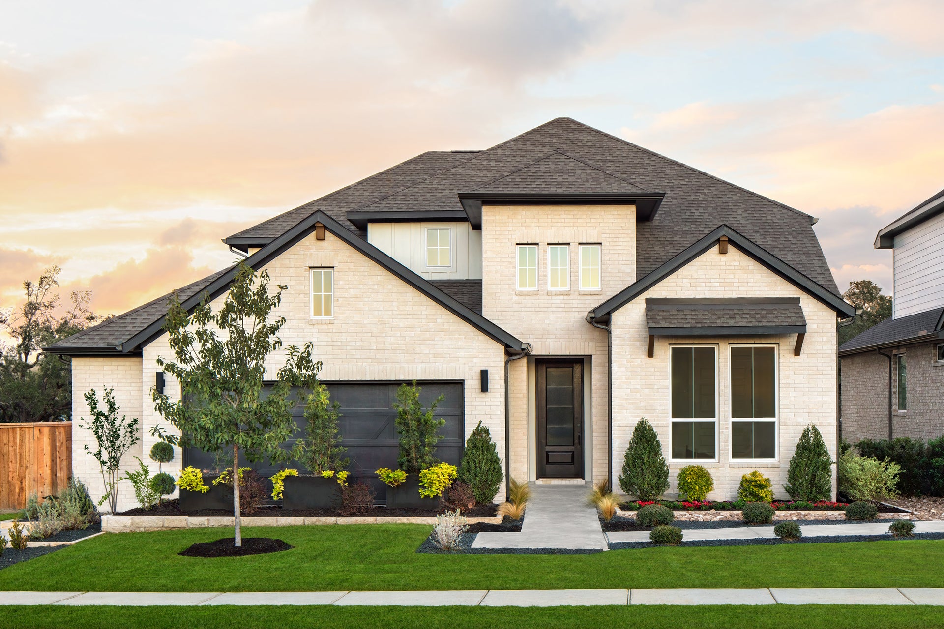Modern house exterior in a Georgetown Texas suburb