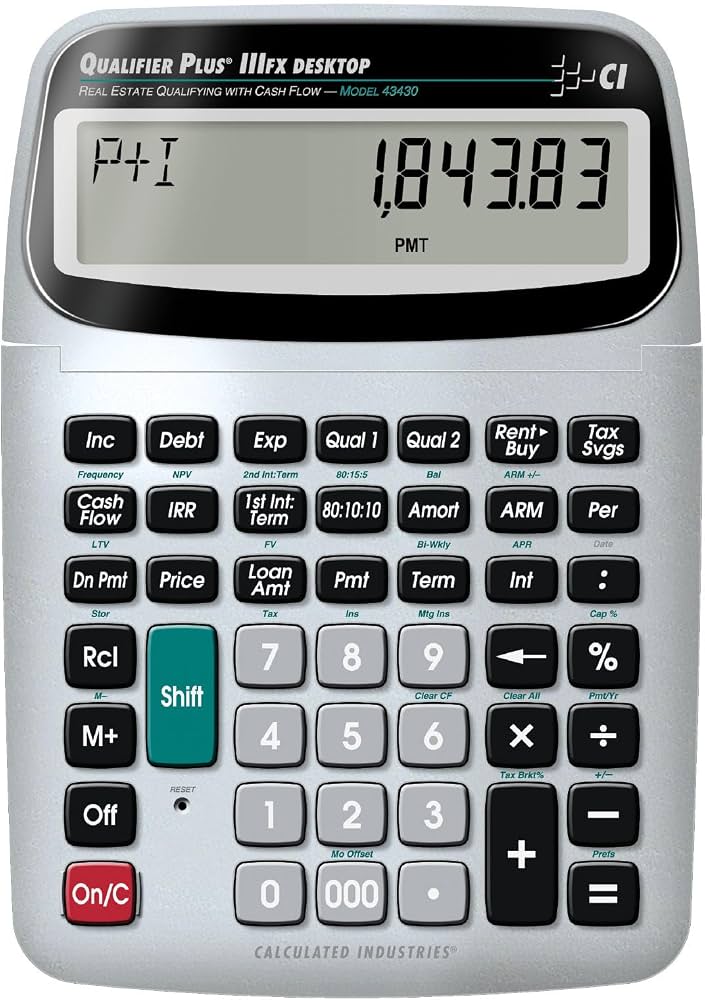A detailed mortgage credit report analysis on a desk with a calculator and house keys