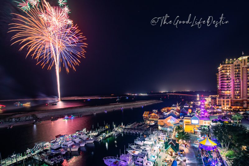 Destin Harbor fireworks 2026 celebration