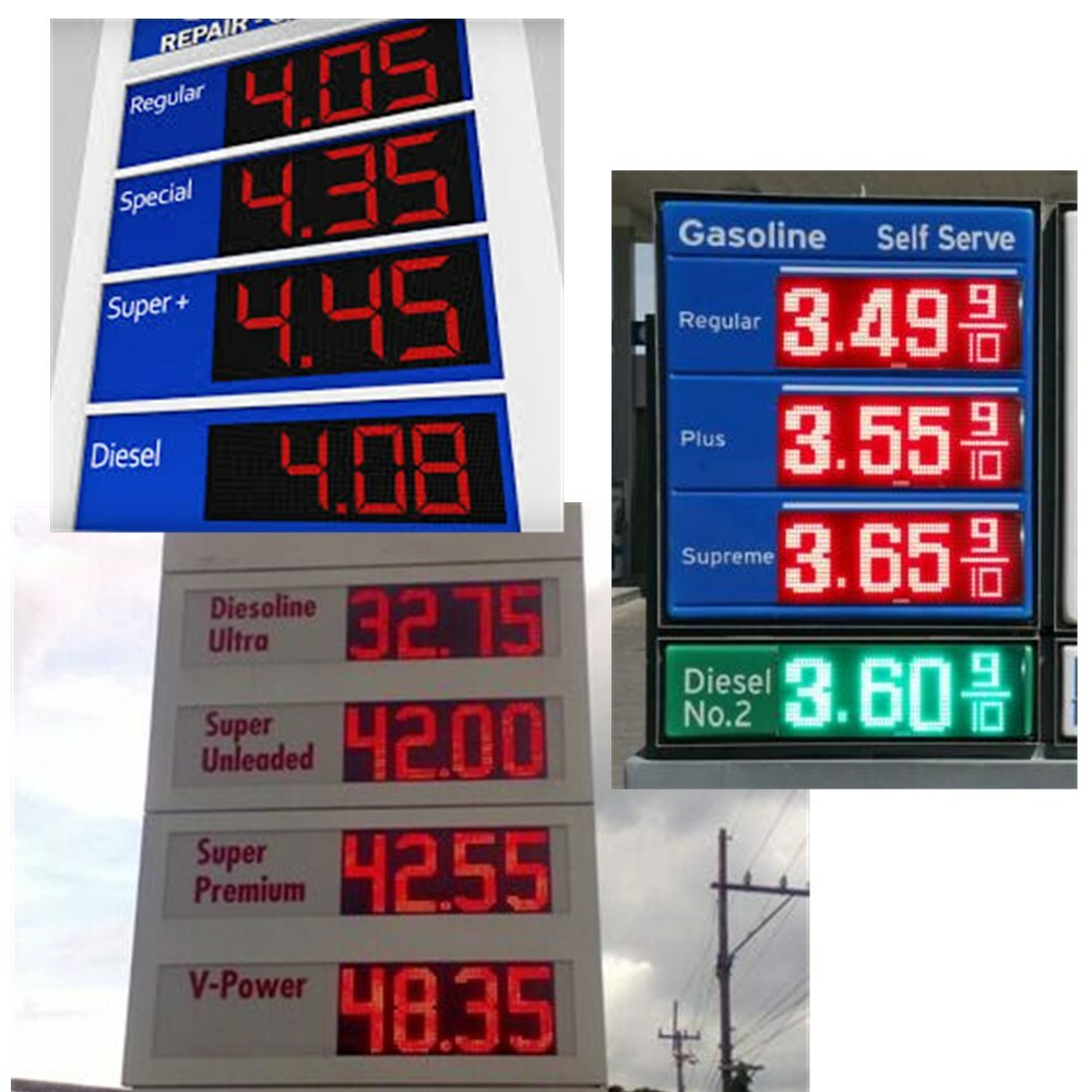 A gas station price sign at dusk, the everyday signal for mortgage rate movement