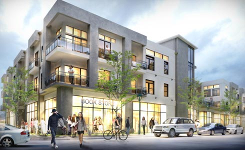 A modern Austin mixed-use building, typical of the non-warrantable condos that The Penland Team helps finance through Non-QM programs.
