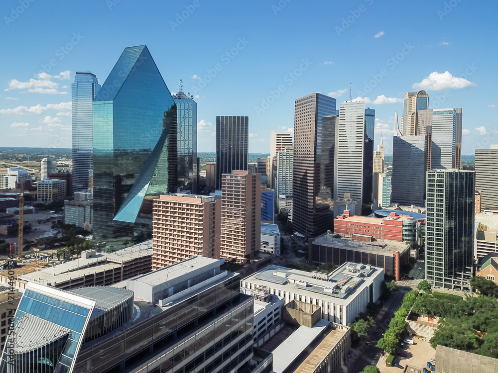 Dallas skyline financial district