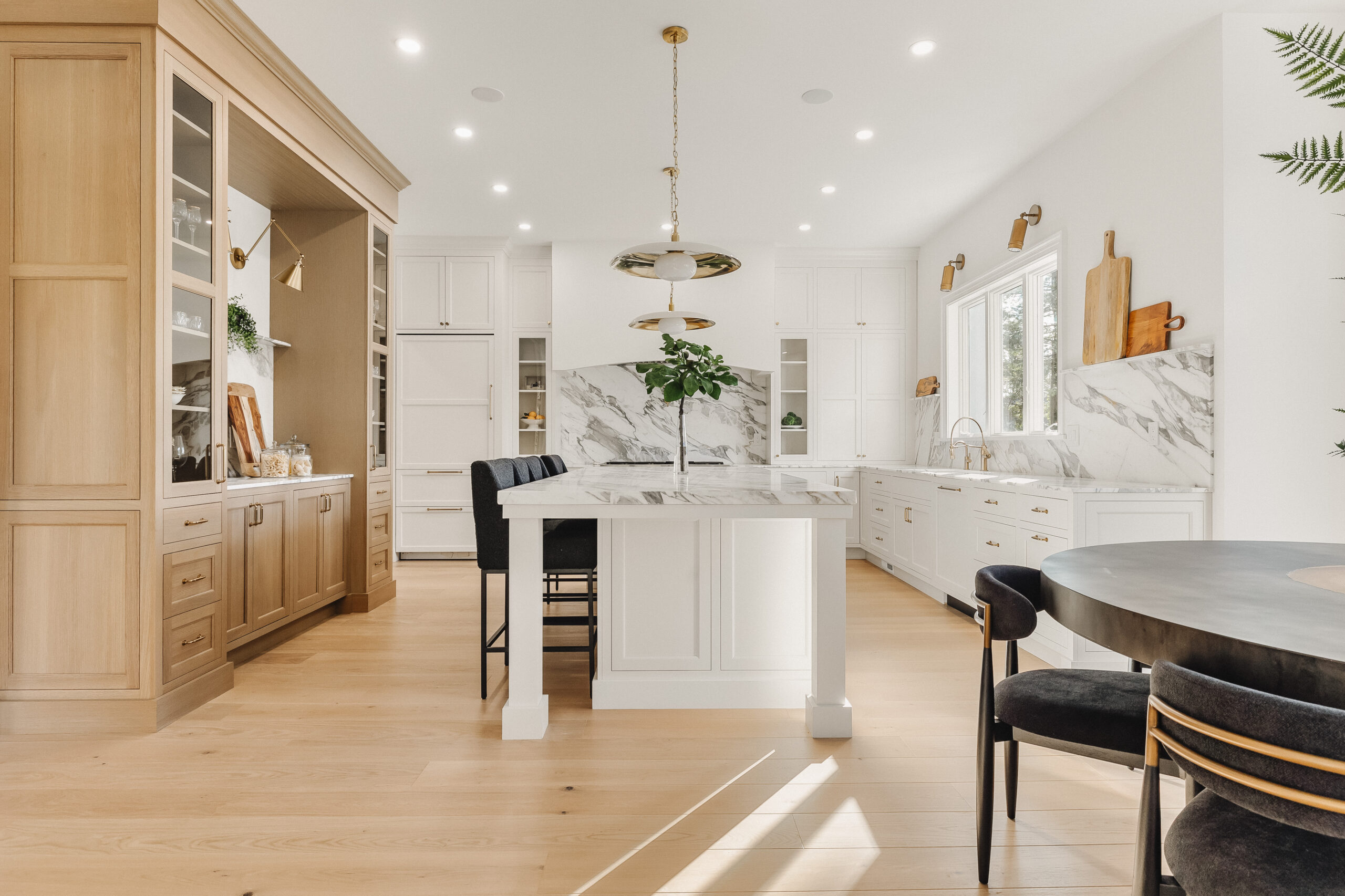 Modern kitchen staging in a Greater Boston luxury home