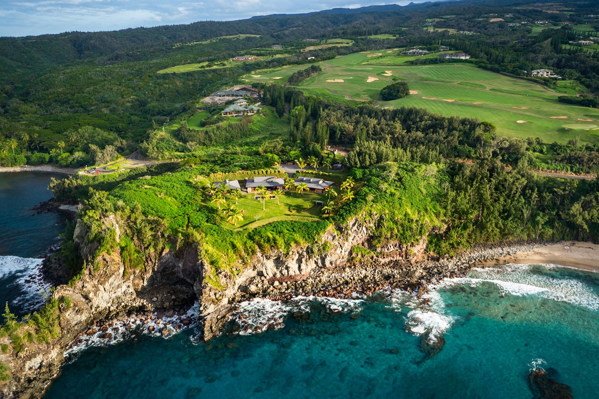 Kapalua West Maui luxury estate aerial