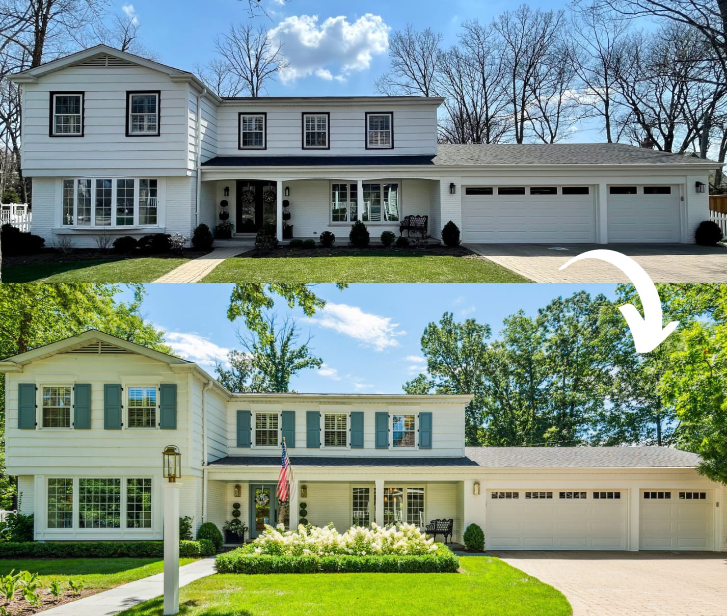 A modern suburban home shown to prospective buyers