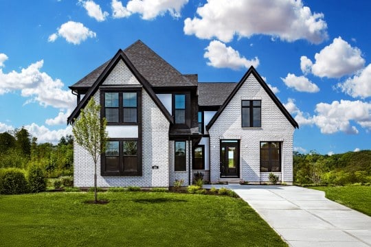 modern suburban home in Central Indiana exterior residential neighborhood