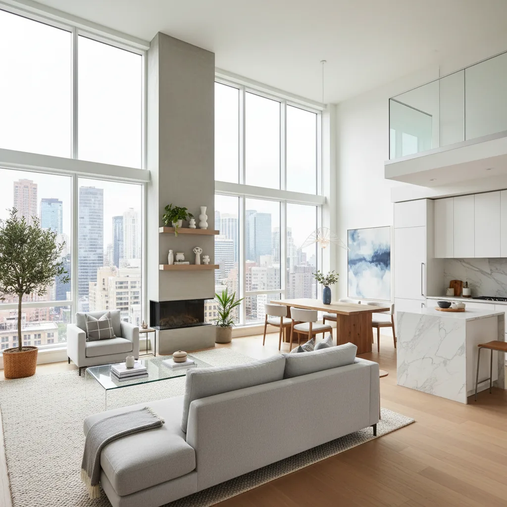 Modern renovated apartment interior