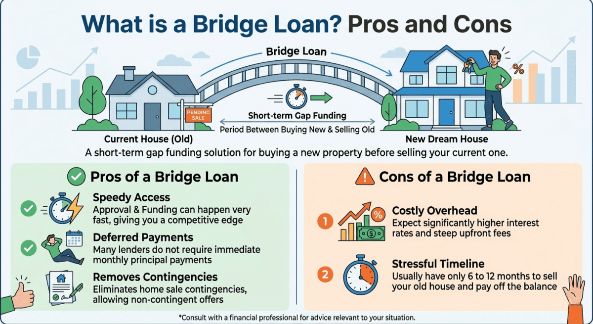 diagram bridge loan vs heloc process