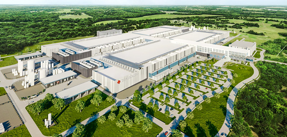 The TI semiconductor fab campus in Sherman