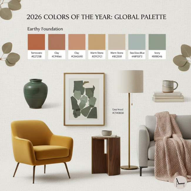 Modern minimalist color palette trends for 2026