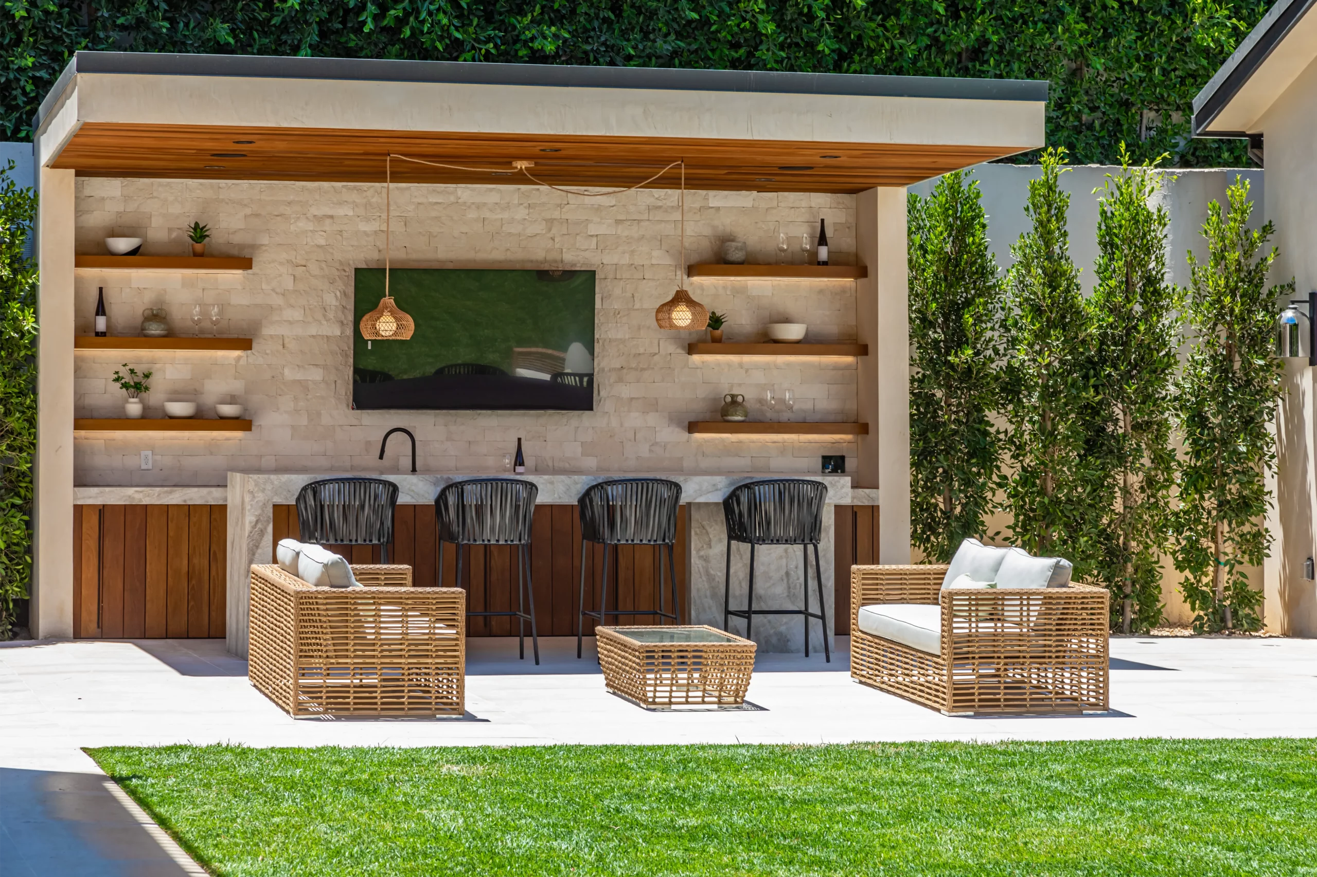 luxury outdoor kitchen design backyard
