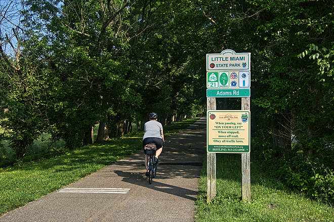 Little Miami Scenic Trail trailhead signage