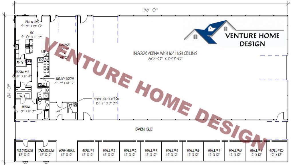 horse property indoor arena barn plan